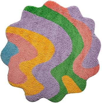 Amazon | 【Russel】ラグ 絨毯 カーペット ふわふわ 波 幾何学模様 Amazon | 【Russel】ラグ 絨毯 カーペット ふわふわ 波 幾何学模様